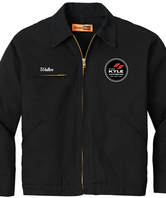 Jacket - CornerStone® - Duck Cloth Embroidered Work Jacket - J763 - Dave's Kyle Auto Repair