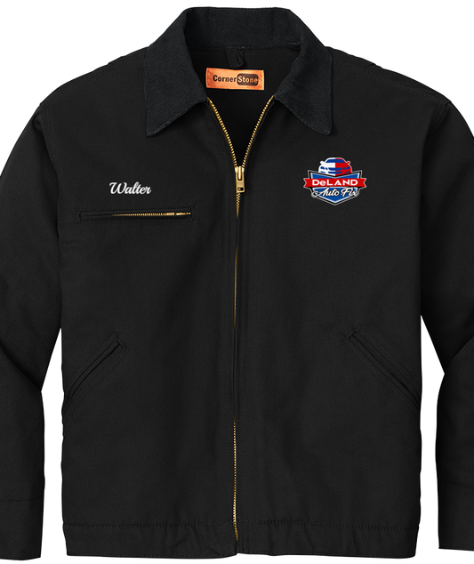 Jacket - CornerStone® - Duck Cloth Embroidered Work Jacket - J763 - DeLand Auto Fix