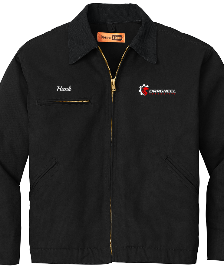 Jacket - CornerStone® - Duck Cloth Embroidered Work Jacket - J763 - Dragneel Automotive