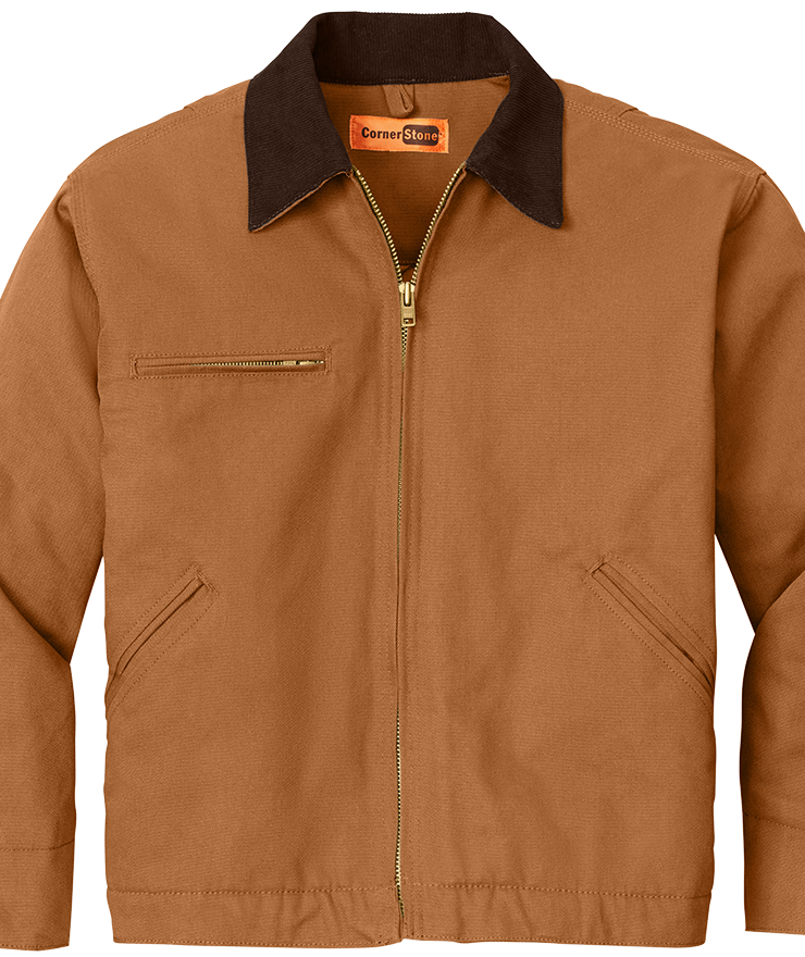 Jacket - CornerStone® - Duck Cloth Embroidered Work Jacket - J763 - Technician Tees