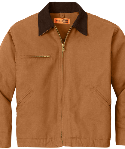 Jacket - CornerStone® - Duck Cloth Embroidered Work Jacket - J763 - Technician Tees