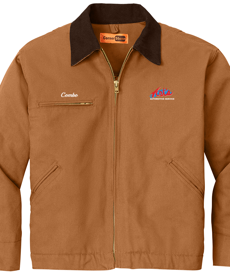 Jacket - CornerStone® - Duck Cloth Embroidered Work Jacket - J763 - Art's Automotive