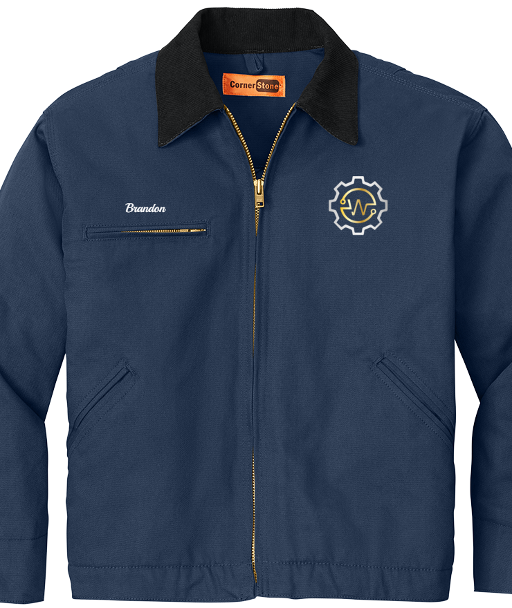 Jacket - CornerStone® - Duck Cloth Embroidered Work Jacket - J763 - Welch's Automotive