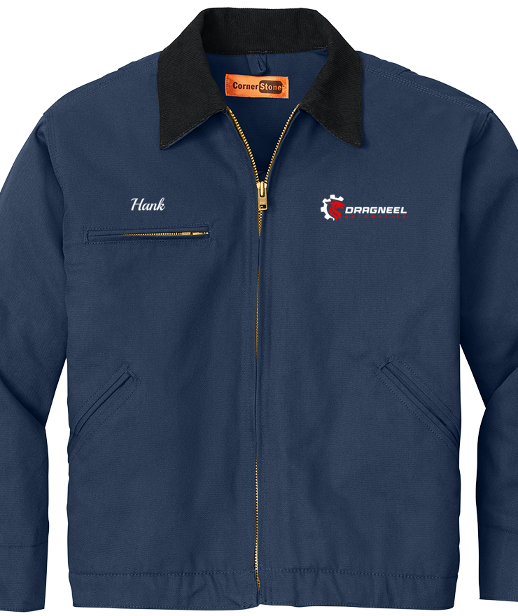 Jacket - CornerStone® - Duck Cloth Embroidered Work Jacket - J763 - Dragneel Automotive