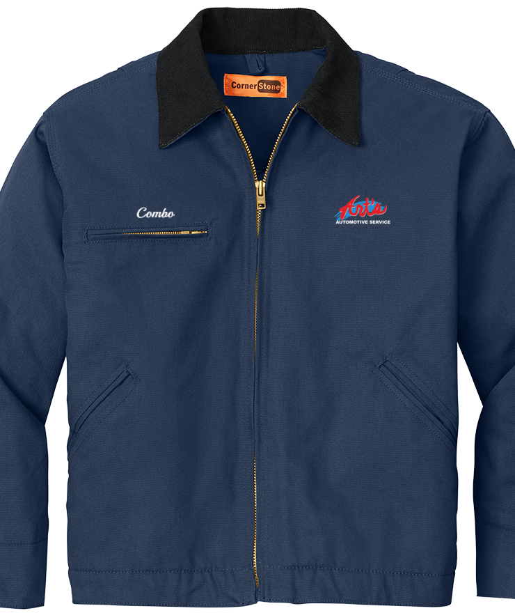 Jacket - CornerStone® - Duck Cloth Embroidered Work Jacket - J763 - Art's Automotive