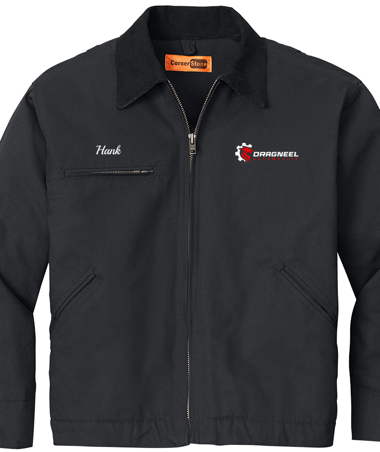 Jacket - CornerStone® - Duck Cloth Embroidered Work Jacket - J763 - Dragneel Automotive