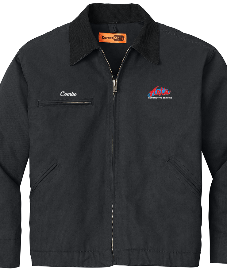 Jacket - CornerStone® - Duck Cloth Embroidered Work Jacket - J763 - Art's Automotive
