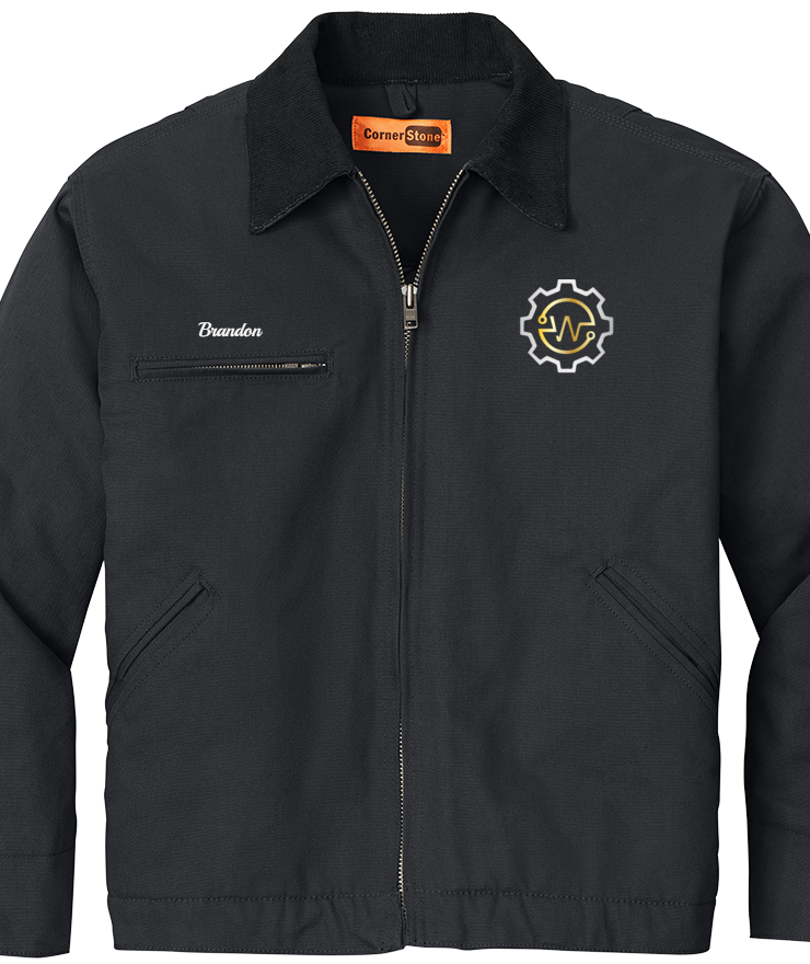 Jacket - CornerStone® - Duck Cloth Embroidered Work Jacket - J763 - Welch's Automotive