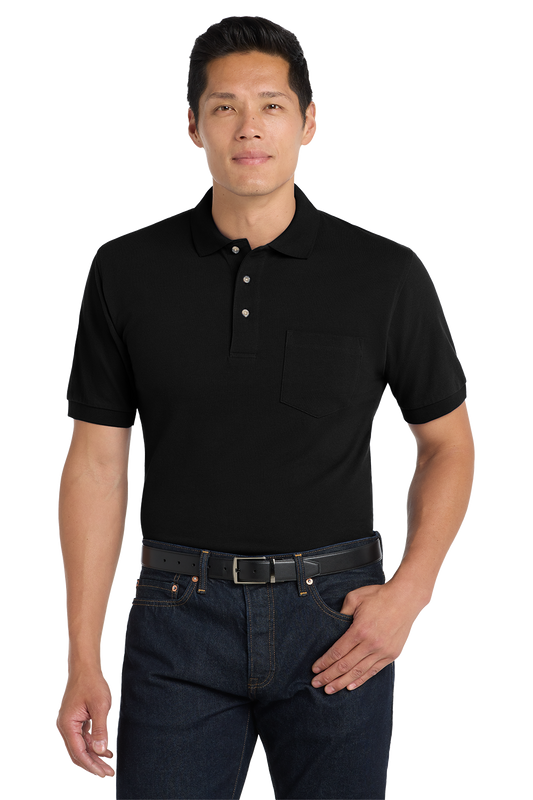 Port Authority® Heavyweight Cotton Pique Polo with Pocket - K420P