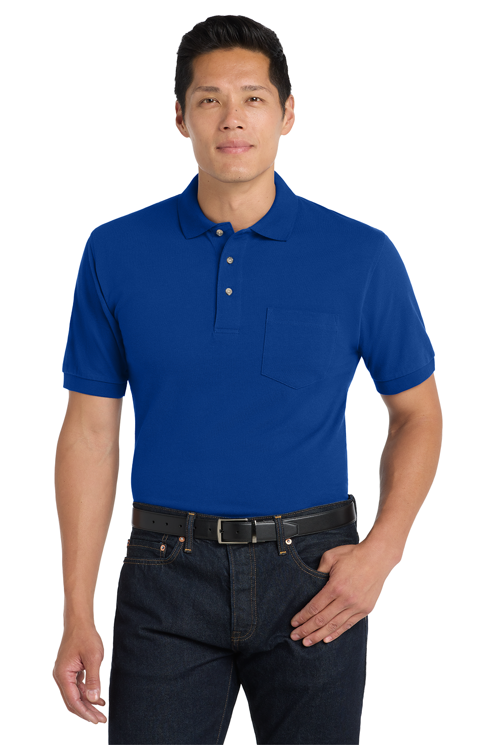 Port Authority® Heavyweight Cotton Pique Polo with Pocket - K420P