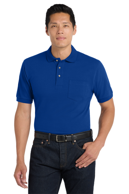 Port Authority® Heavyweight Cotton Pique Polo with Pocket - K420P