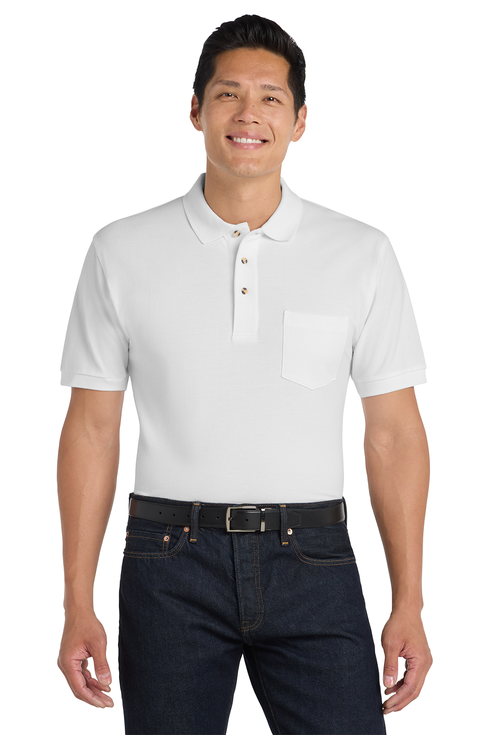 Port Authority® Heavyweight Cotton Pique Polo with Pocket - K420P