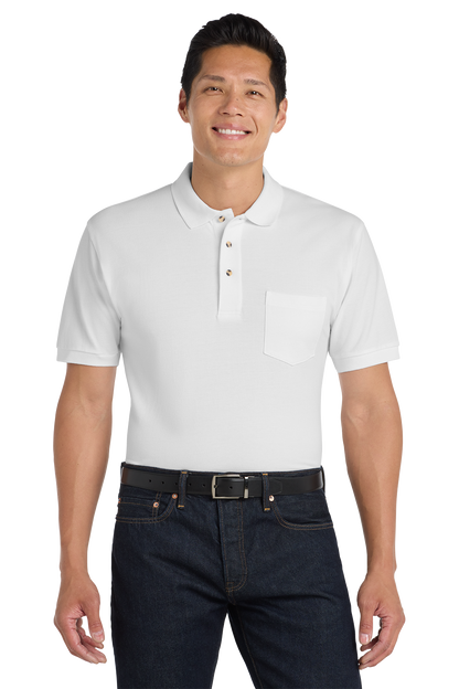 Port Authority® Heavyweight Cotton Pique Polo with Pocket - K420P