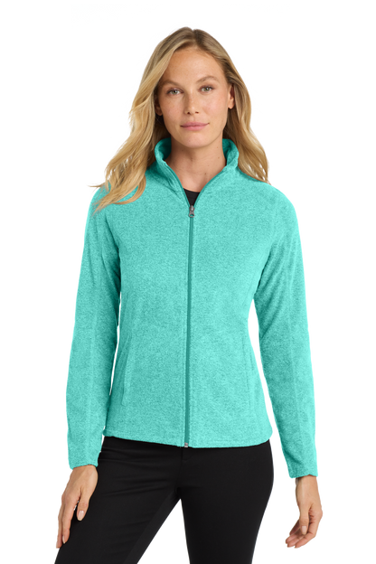Port Authority® Embroidered Women's Heather Microfleece Full-Zip Jacket
