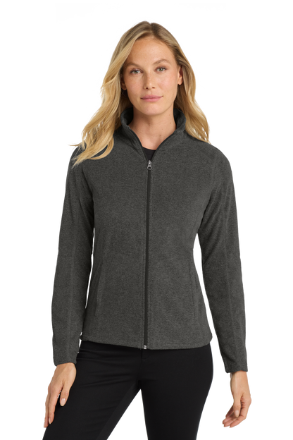 Port Authority® Embroidered Women's Heather Microfleece Full-Zip Jacket