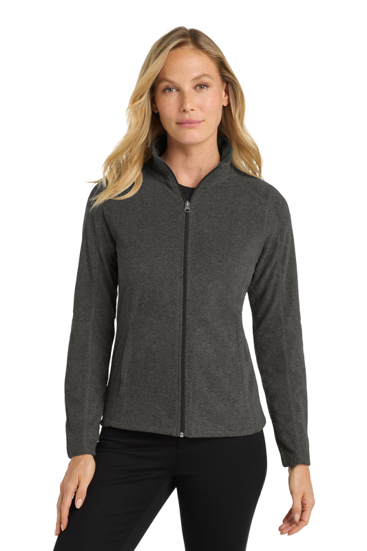 Port Authority® Embroidered Women's Heather Microfleece Full-Zip Jacket