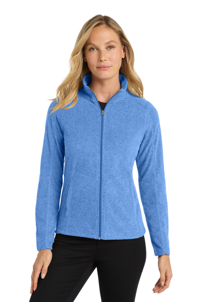 Port Authority® Embroidered Women's Heather Microfleece Full-Zip Jacket