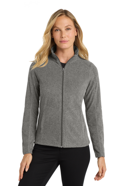 Port Authority® Embroidered Women's Heather Microfleece Full-Zip Jacket