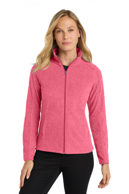 Port Authority® Embroidered Women's Heather Microfleece Full-Zip Jacket