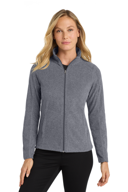 Port Authority® Embroidered Women's Heather Microfleece Full-Zip Jacket