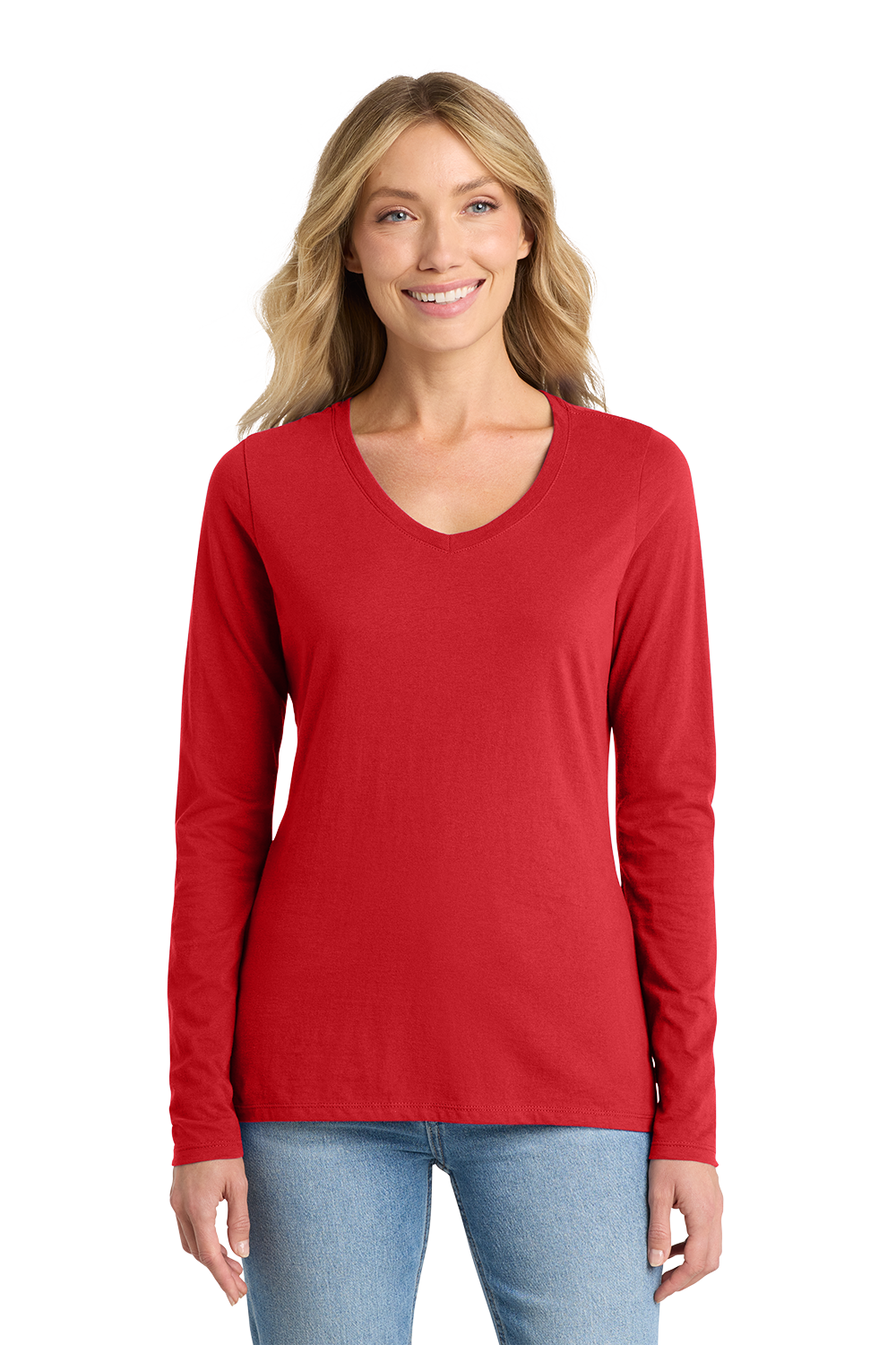 T-Shirt Ladies - Fan Favorite V-Neck Long Sleeve Tee - LPC450VLS