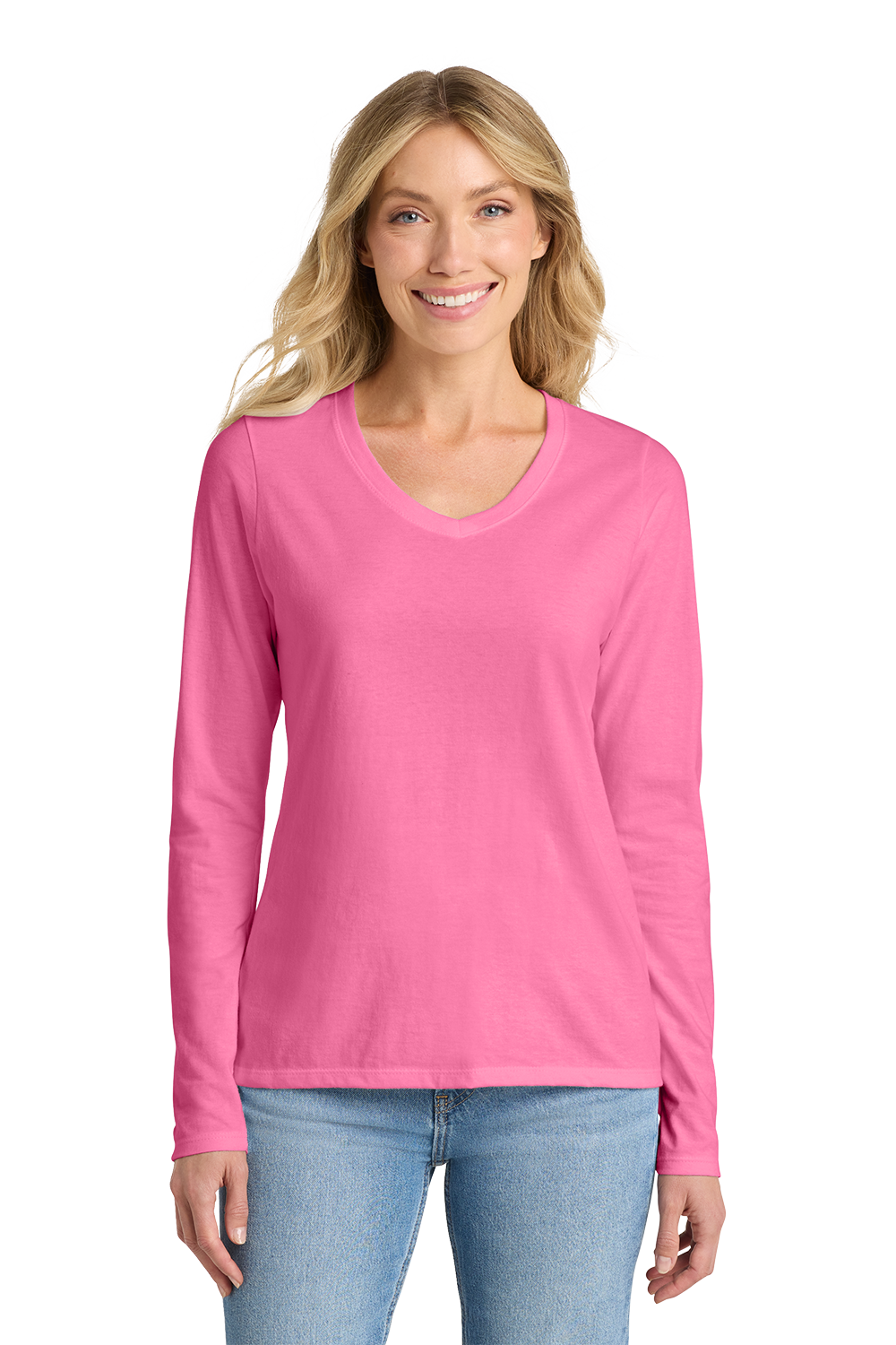 T-Shirt Ladies - Fan Favorite V-Neck Long Sleeve Tee - LPC450VLS