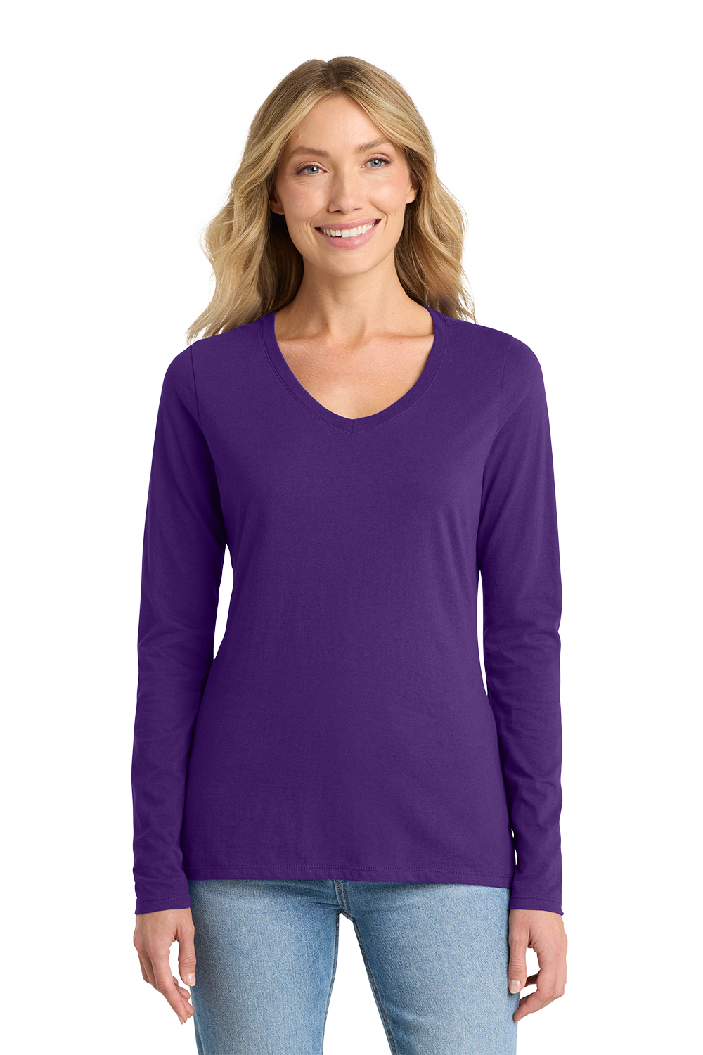 T-Shirt Ladies - Fan Favorite V-Neck Long Sleeve Tee - LPC450VLS