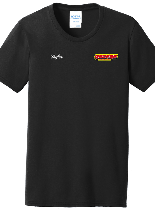 Economy T-Shirt Ladies - Port and Co. Core Blend Tee LPC55 - George Automotive Services