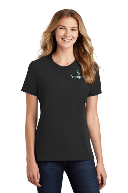 Economy T-Shirt Ladies- Port and Co. Core Blend Tee LPC55 - Semper