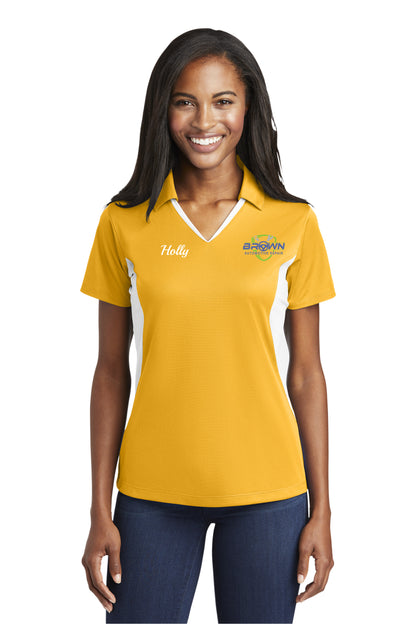 POLO - Ladies Sport-Tek Side Blocked Micropique Sport-Wick LST655 - Brown Automotive Repair