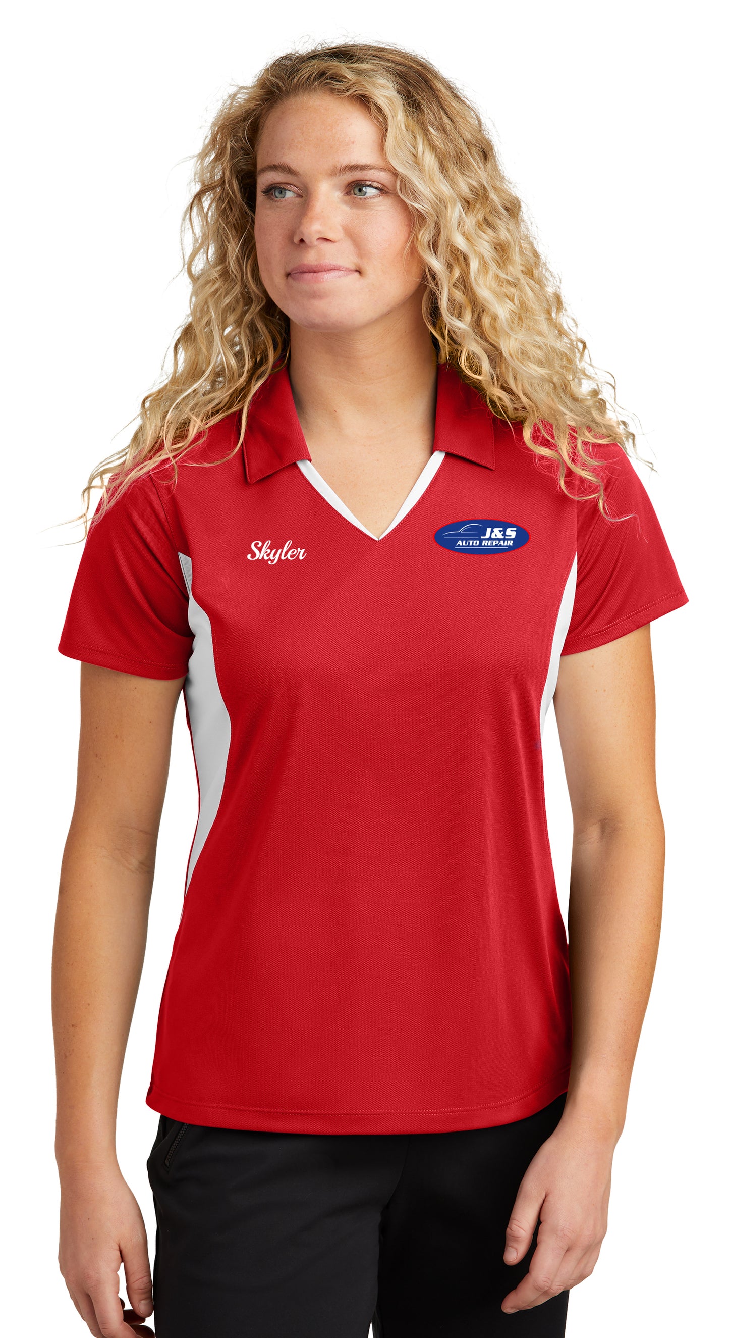 POLO - Ladies Sport-Tek Side Blocked Micropique Sport-Wick LST655 - J & S Auto Repair