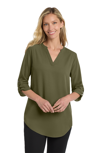 Ladies 3/4-Sleeve Tunic Blouse - LW701