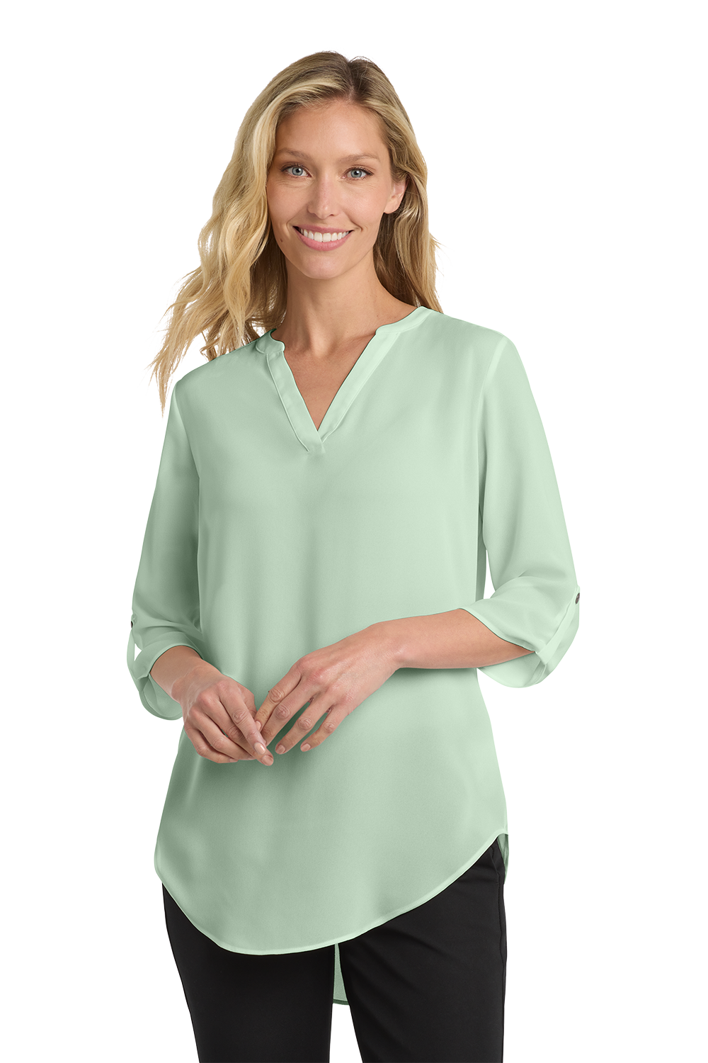 Ladies 3/4-Sleeve Tunic Blouse - LW701