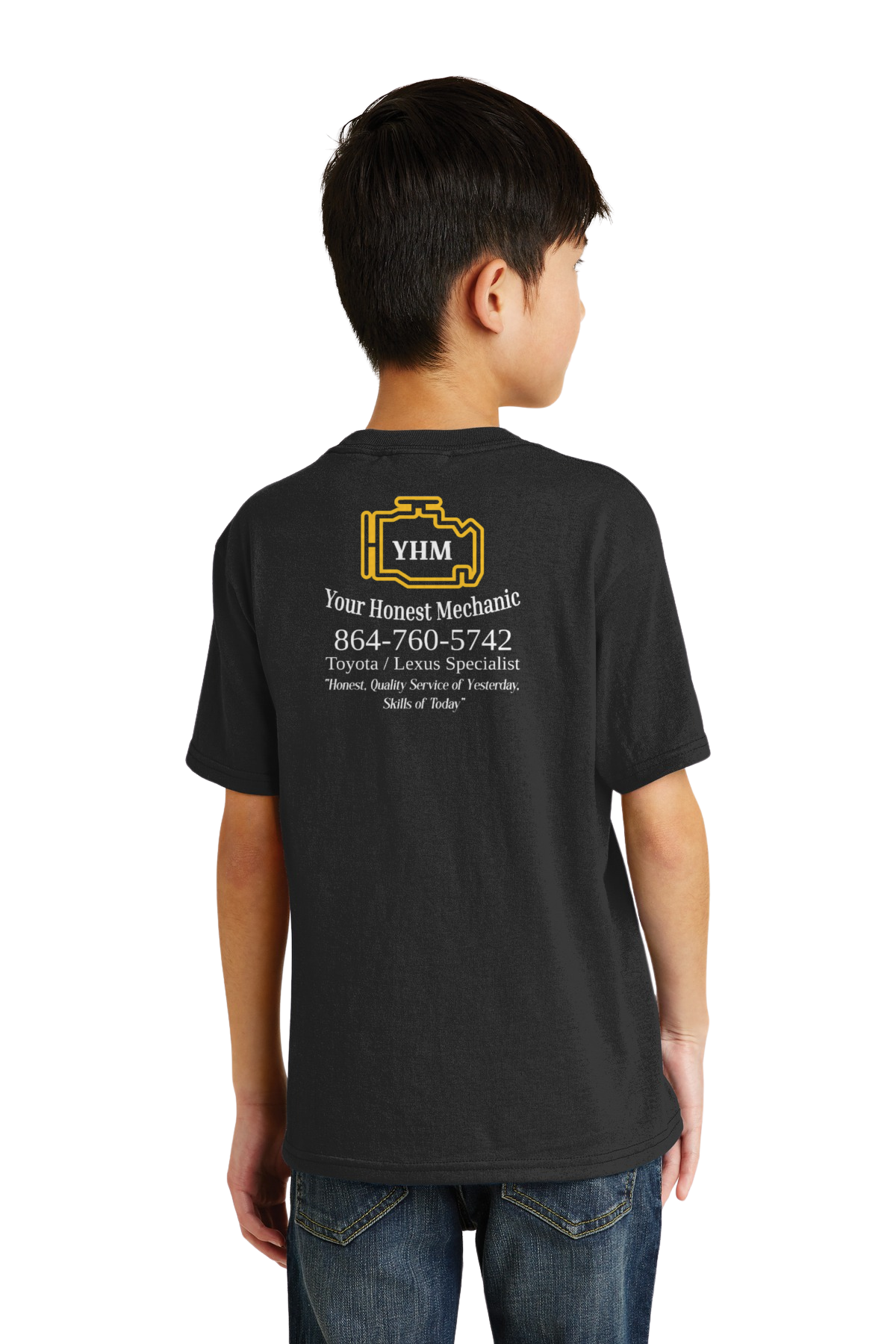 Youth Core Blend Tee (Black) PC55Y - Your Honest Mechanic