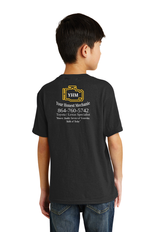 Youth Core Blend Tee (Black) PC55Y - Your Honest Mechanic