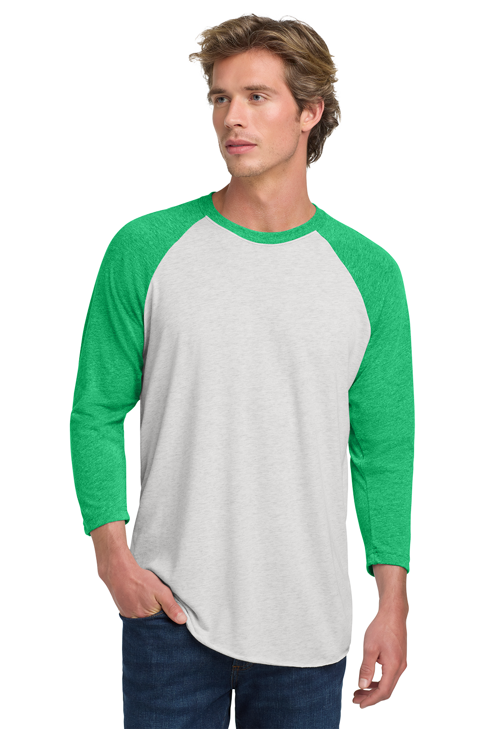 T-Shirt - Next Level Apparel® Adult Tri-Blend 3/4-Sleeve Raglan Tee - NL6051