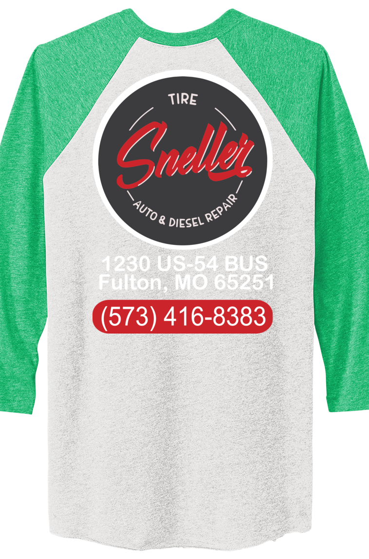 T-Shirt - Next Level Apparel® Adult Tri-Blend 3/4-Sleeve Raglan Tee - NL6051 - Sneller Tire and Auto