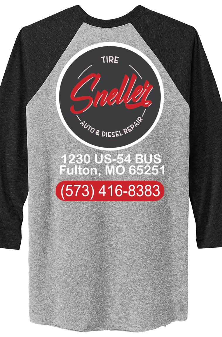 T-Shirt - Next Level Apparel® Adult Tri-Blend 3/4-Sleeve Raglan Tee - NL6051 - Sneller Tire and Auto