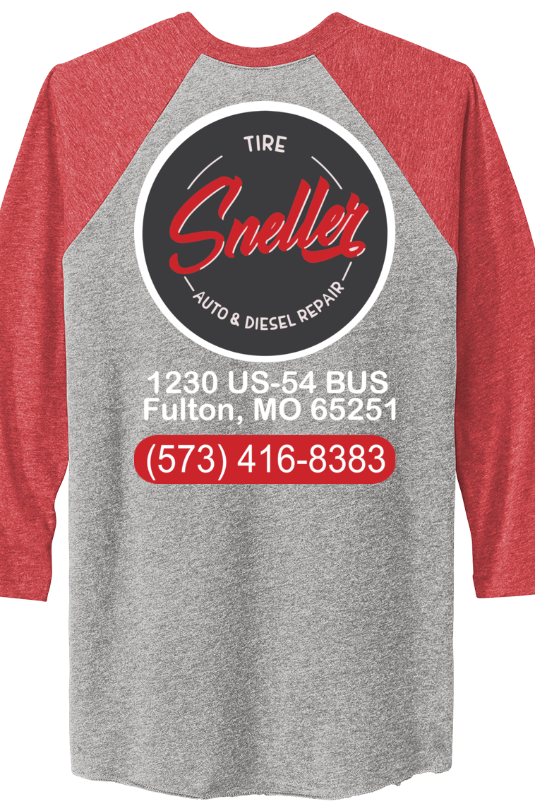 T-Shirt - Next Level Apparel® Adult Tri-Blend 3/4-Sleeve Raglan Tee - NL6051 - Sneller Tire and Auto