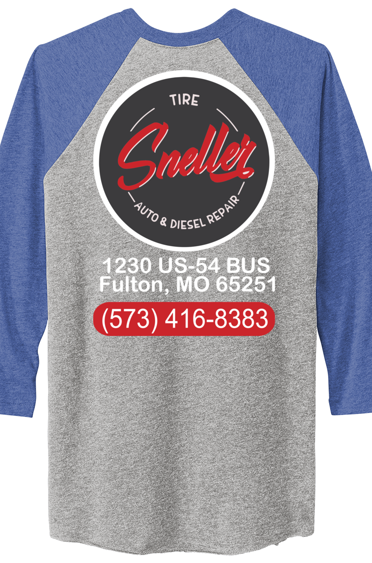 T-Shirt - Next Level Apparel® Adult Tri-Blend 3/4-Sleeve Raglan Tee - NL6051 - Sneller Tire and Auto