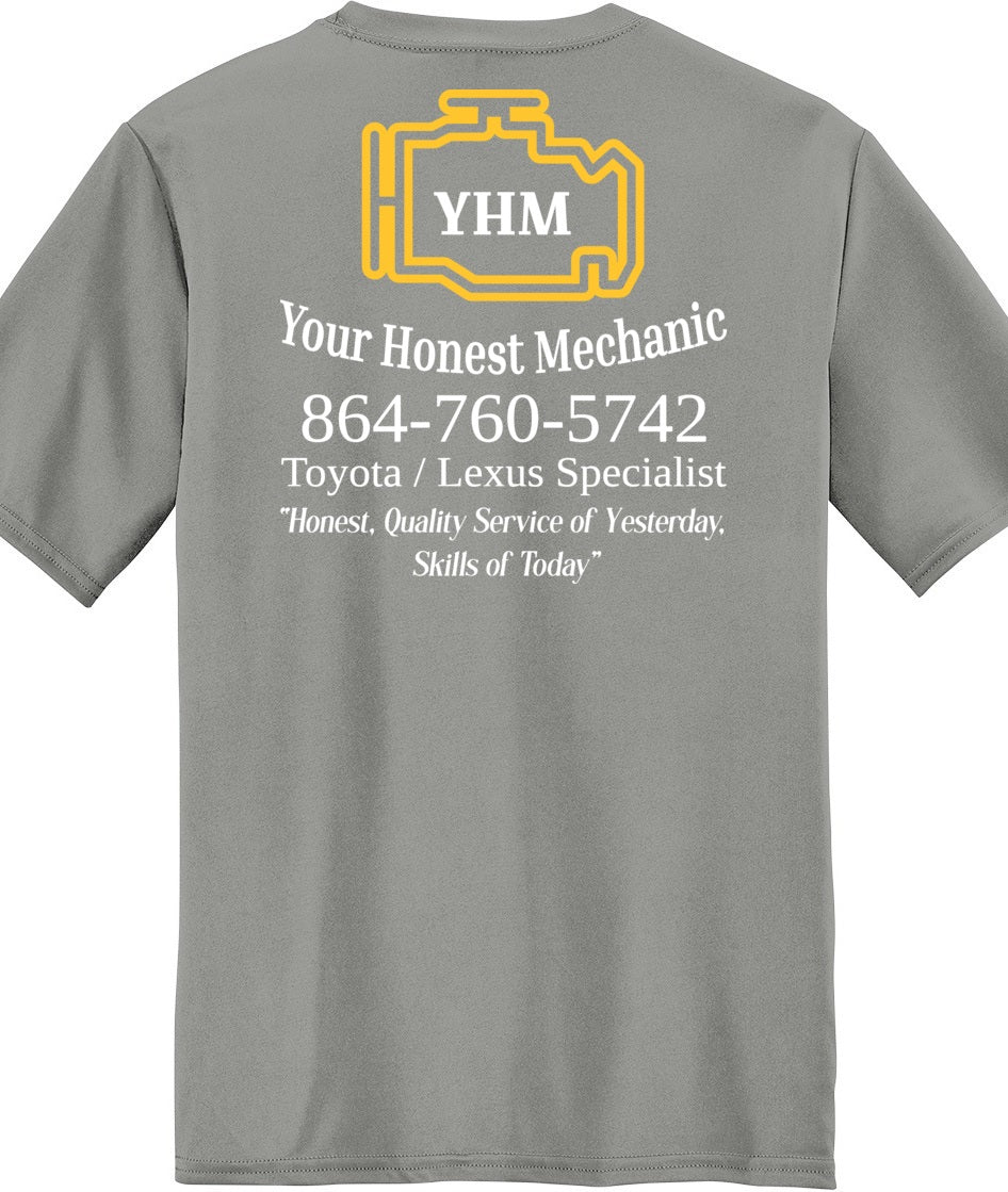 T-SHIRT - Moisture Wicking Performance PC380 - Your Honest Mechanic