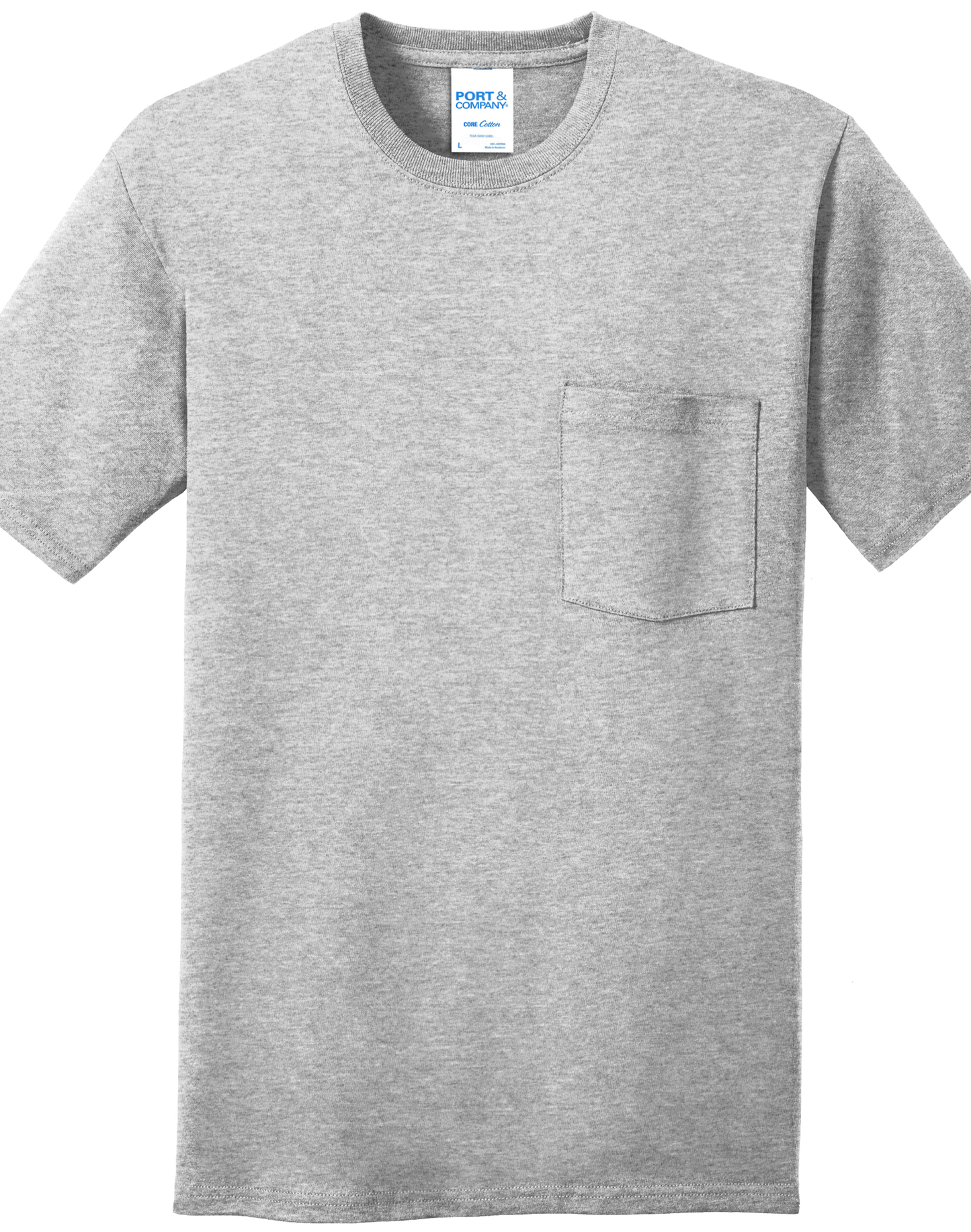 Economy Pocket T-Shirt - Port & Co. Core Cotton Pocket Tee - PC54P - Technician Tees