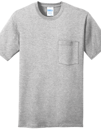 Economy Pocket T-Shirt - Port & Co. Core Cotton Pocket Tee - PC54P - Technician Tees