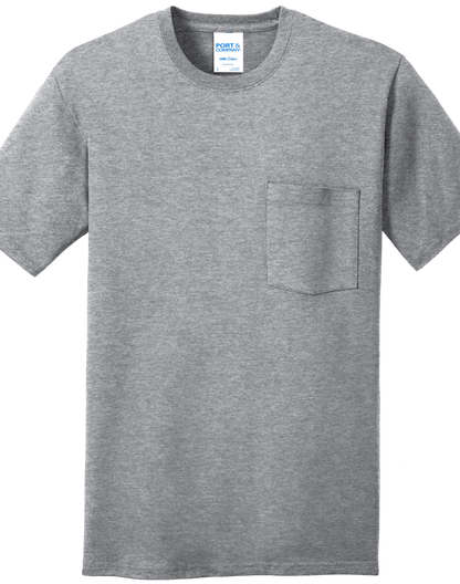 Economy Pocket T-Shirt - Port & Co. Core Cotton Pocket Tee - PC54P - Technician Tees