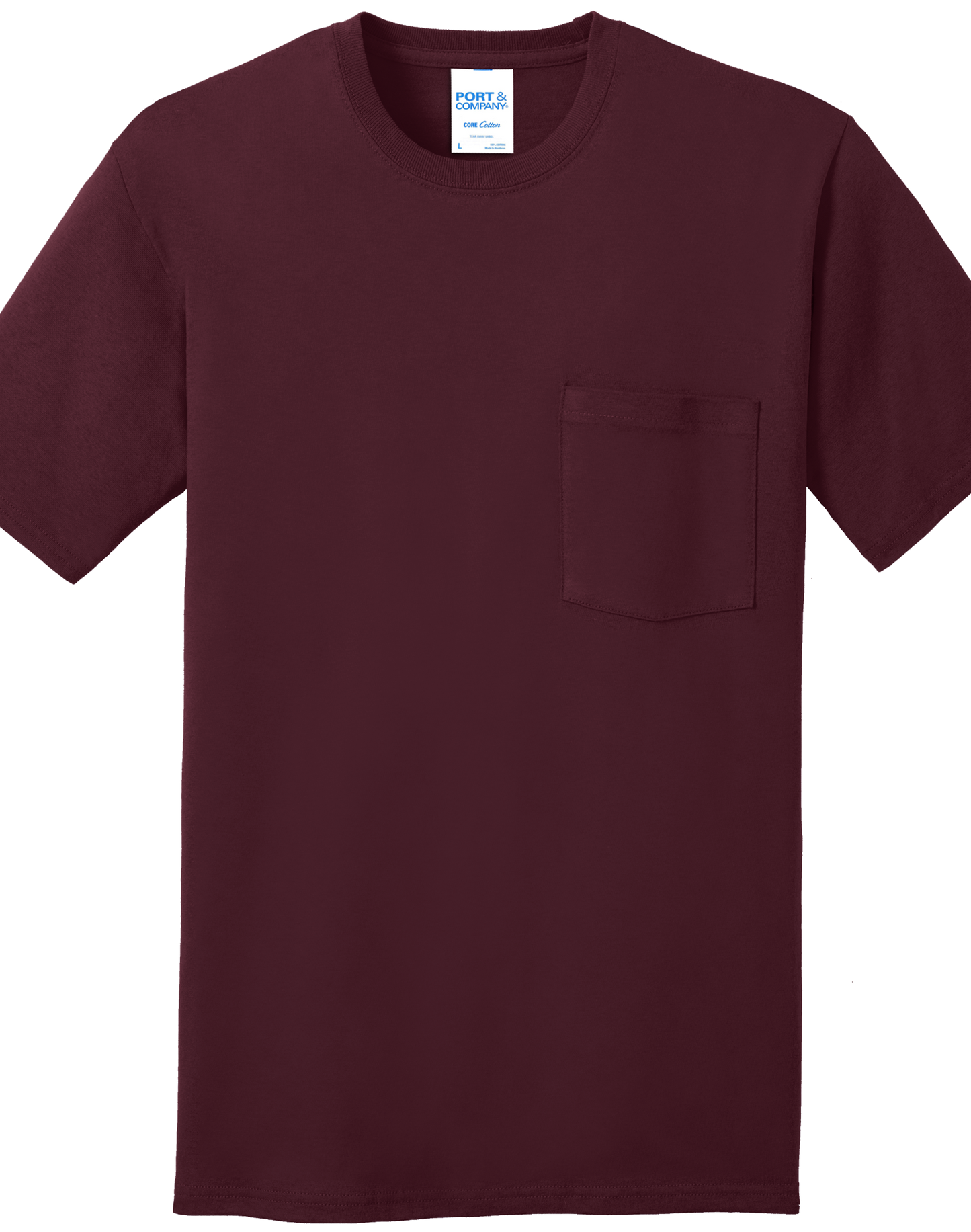 Economy Pocket T-Shirt - Port & Co. Core Cotton Pocket Tee - PC54P - Technician Tees