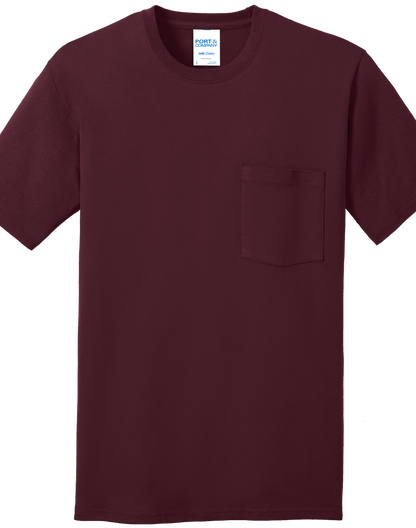 Economy Pocket T-Shirt - Port & Co. Core Cotton Pocket Tee - PC54P - Technician Tees