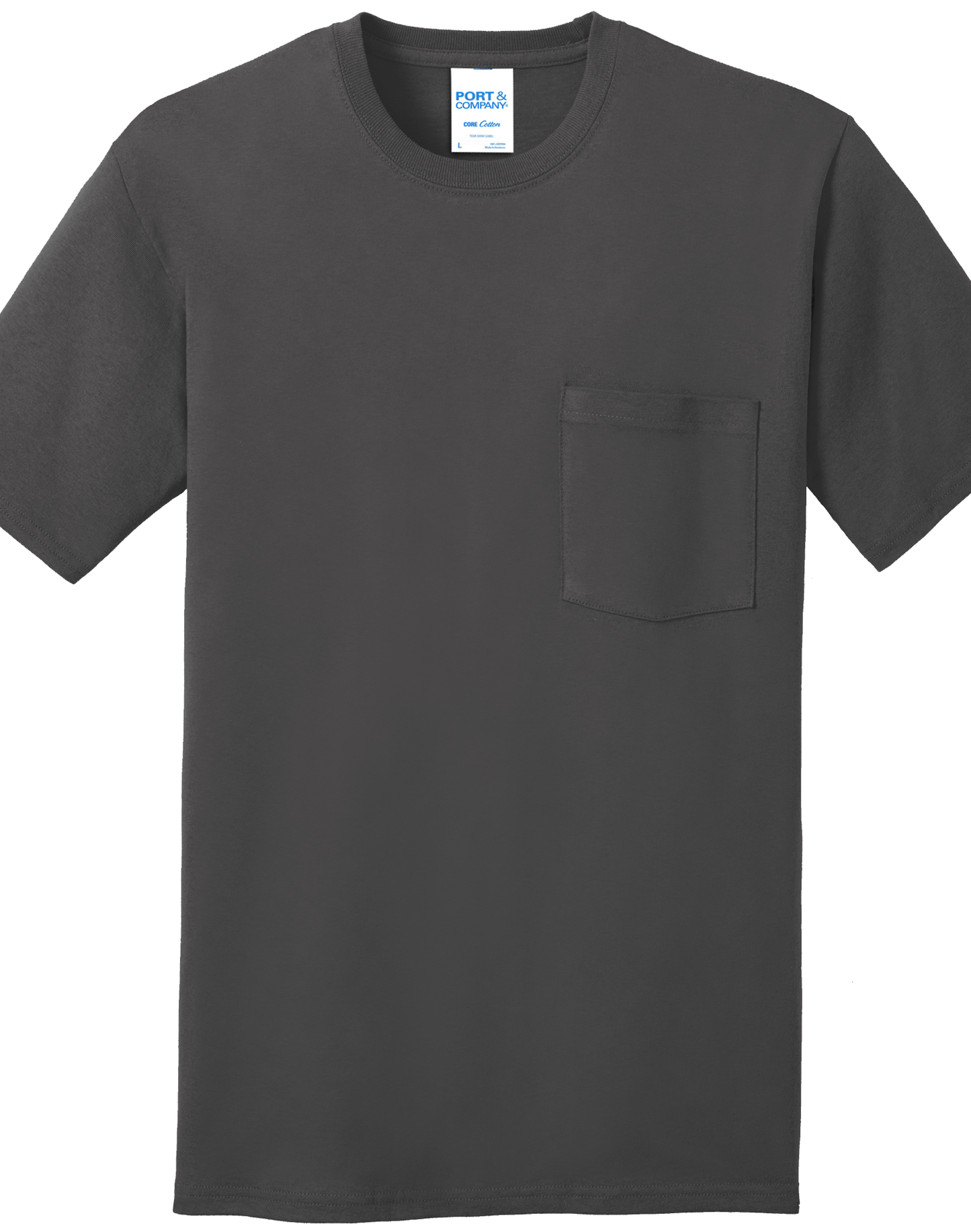 Economy Pocket T-Shirt - Port & Co. Core Cotton Pocket Tee - PC54P - Technician Tees