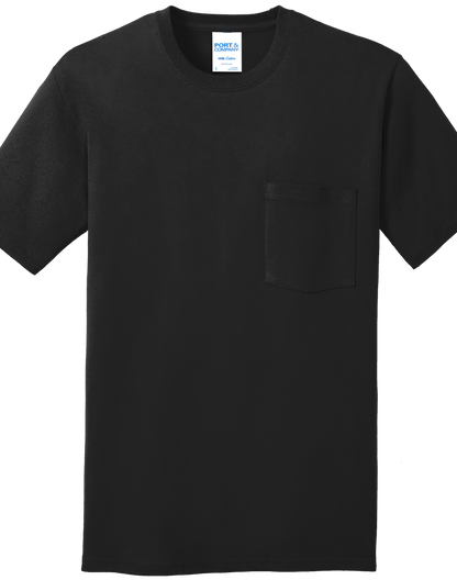 Economy Pocket T-Shirt - Port & Co. Core Cotton Pocket Tee - PC54P - Technician Tees