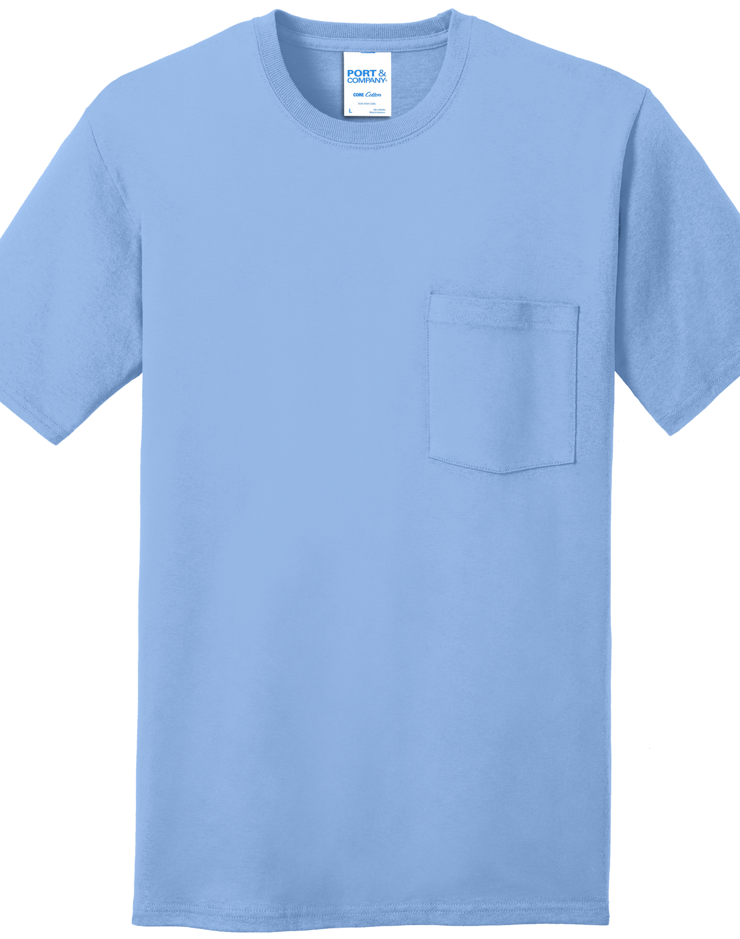 Economy Pocket T-Shirt - Port & Co. Core Cotton Pocket Tee - PC54P - Technician Tees