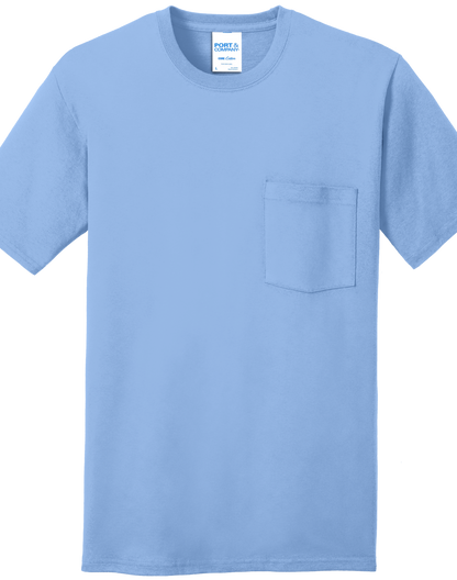 Economy Pocket T-Shirt - Port & Co. Core Cotton Pocket Tee - PC54P - Technician Tees
